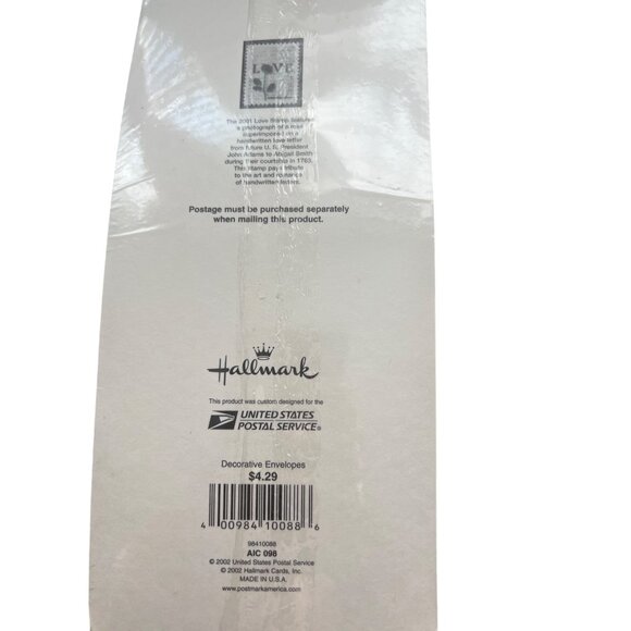 Vintage 2002 Hallmark 20 Decorative Envelopes Love Rose Design 9"x4" NEW NOS - Picture 4 of 4